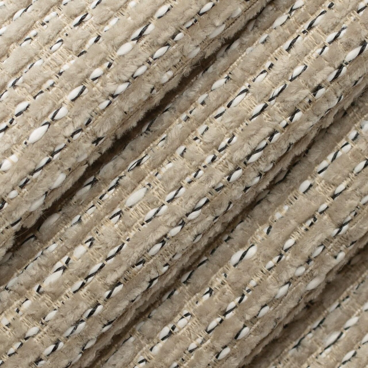 Beige Taupe Performance Grade Plain Solid Chenille Textures Upholstery Fabric by The Yard - SKU: Brianna Wheat